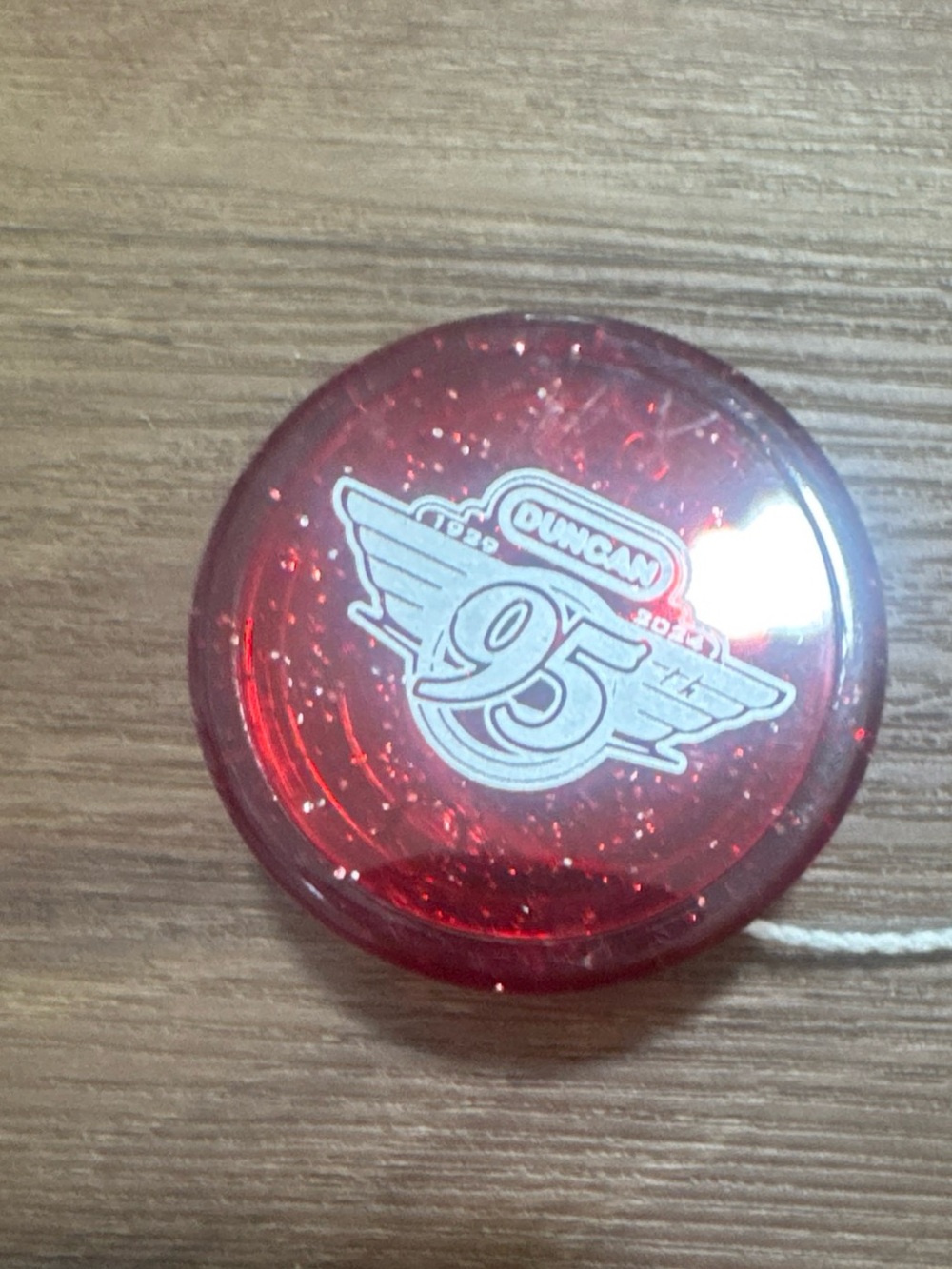 Duncan Butterfly Yo-Yo, Rare Red Glitter Transparent 2024 95th Anniversary VGUC